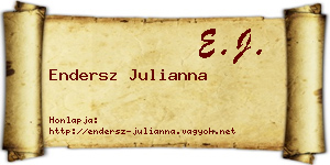 Endersz Julianna névjegykártya